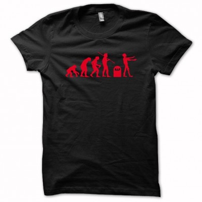 T-shirt Evolution zombie R.I.P red/black