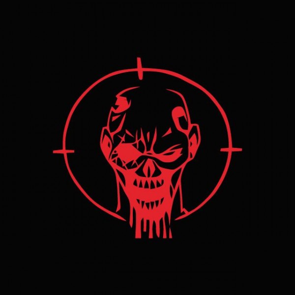 Shirt zombie headshot head shot in black