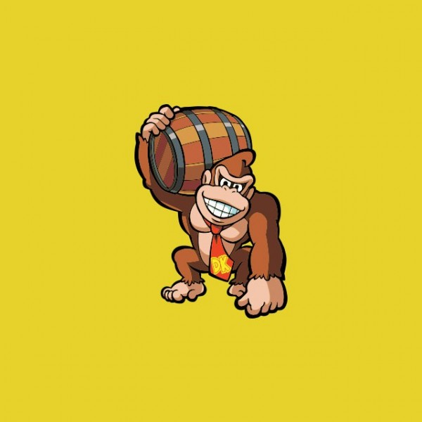 Yellow tshirt Donkey Kong Barrel