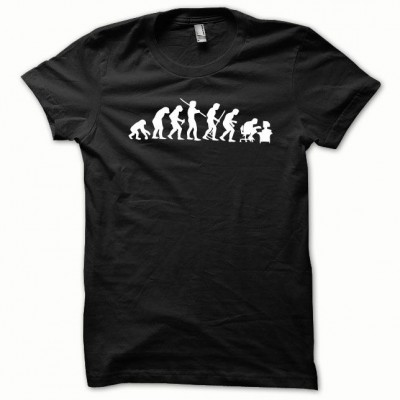 Funny Wedding Partyshirts on Shirt Evolution White On Black