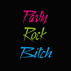 Tee shirt LMFAO Party Rock Bitch noir