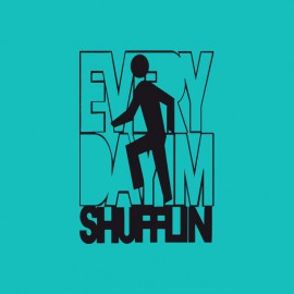 Tee shirt LMFAO Party Rock Anthem every day i m shufflin bleu/noir