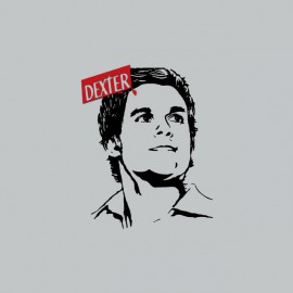 Tee shirt Dexter portrait gris