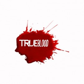Tee shirt True Blood tâche de sang blanc