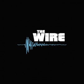 Tee shirt The Wire logo blanc/bleu sur noir