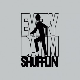 T-shirt LMFAO Party Rock Anthem  everyday i'm shufflin black/gray