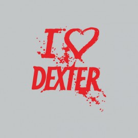 Tee shirt  love DEXTER rouge/gris