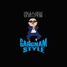 T-shirt  Gangnam Style 강남 스타일 black