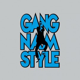 T-shirt  Gangnam Style 강남 스타일 gray