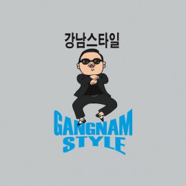 Tee shirt  Gangnam Style 강남 스타일 gris