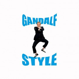 Tee shirt Gandalf Style parodie gangnam blanc