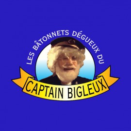 Tee shirt  Les Nuls Captain Bigleux bleu