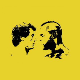 Camiseta Rocky vs Mr T negro/amarillo