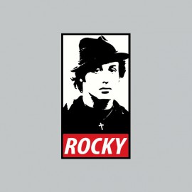 Camiseta Rocky parodia Obey gris