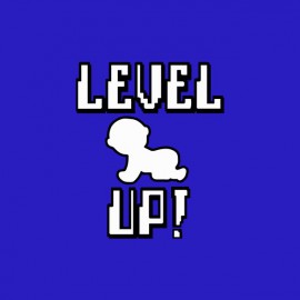 camiseta Bebé Level Up azul