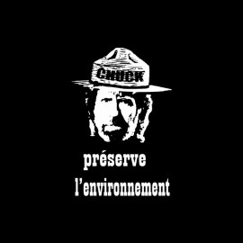 Tee shirt Chuck Norris préserve l'environnement noir