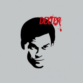 Tee shirt Dexter silhouette noire sur gris