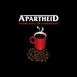 Tee shirt Les Nuls Nescafé parodie Apartheid noir