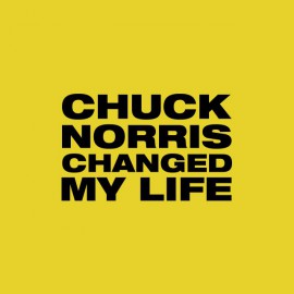T-shirt Chuck Norris changed my life yellow