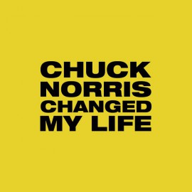 Tee shirt Chuck Norris changed my life jaune