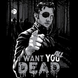 Tee shirt Walking Dead Gouverneur I want you all dead noir