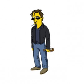 Hank moody white shirt simpson