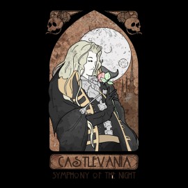 Castlevania camisa manchada negro