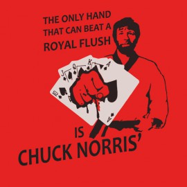 shirt chuck norris smashes all red