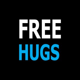 free hug black t-shirt