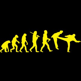 black tee shirt Evolution chuck norris foot in mouth