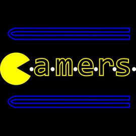 pac man black shirt gamers