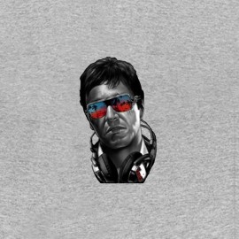 tee shirt tony montana fashion en gris