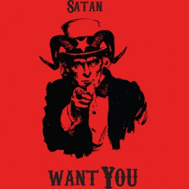 camisa de satanás quiere que roja