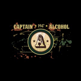 alcohol camisa de color negro captin