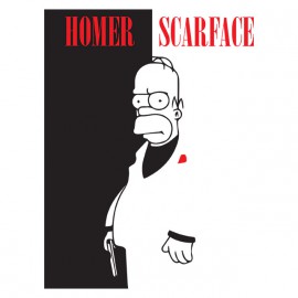 shirt parody black scarface homer simpson