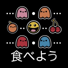 black t-shirt Pacman