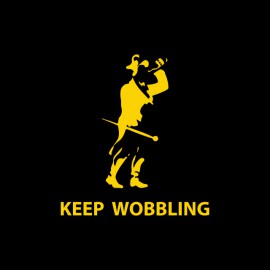 black t-shirt Keep wobbling