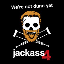 camiseta del negro de la camisa de Jackass