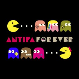 pacman black shirt antifa