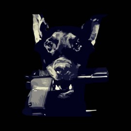 shirt Doberman black gangster