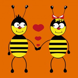 camisa naranja Amor de la abeja