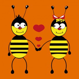 shirt Bee Love orange