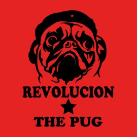 tee shirt pug guevara red