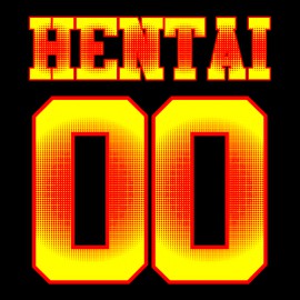 negro camiseta Hentai 00