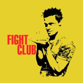 tee shirt Fight Club Poster jaune