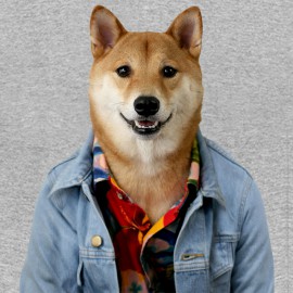 menswear shirt gray dog ​​heath