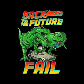 tee shirt back to the future fail noir