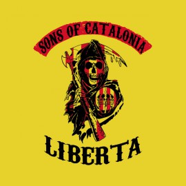 camisetas Hijos de la parodia cataluña SOA amarillo