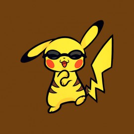 tee shirt pikachu danse le gangnam style marron