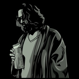 negro camiseta gran Lebowski